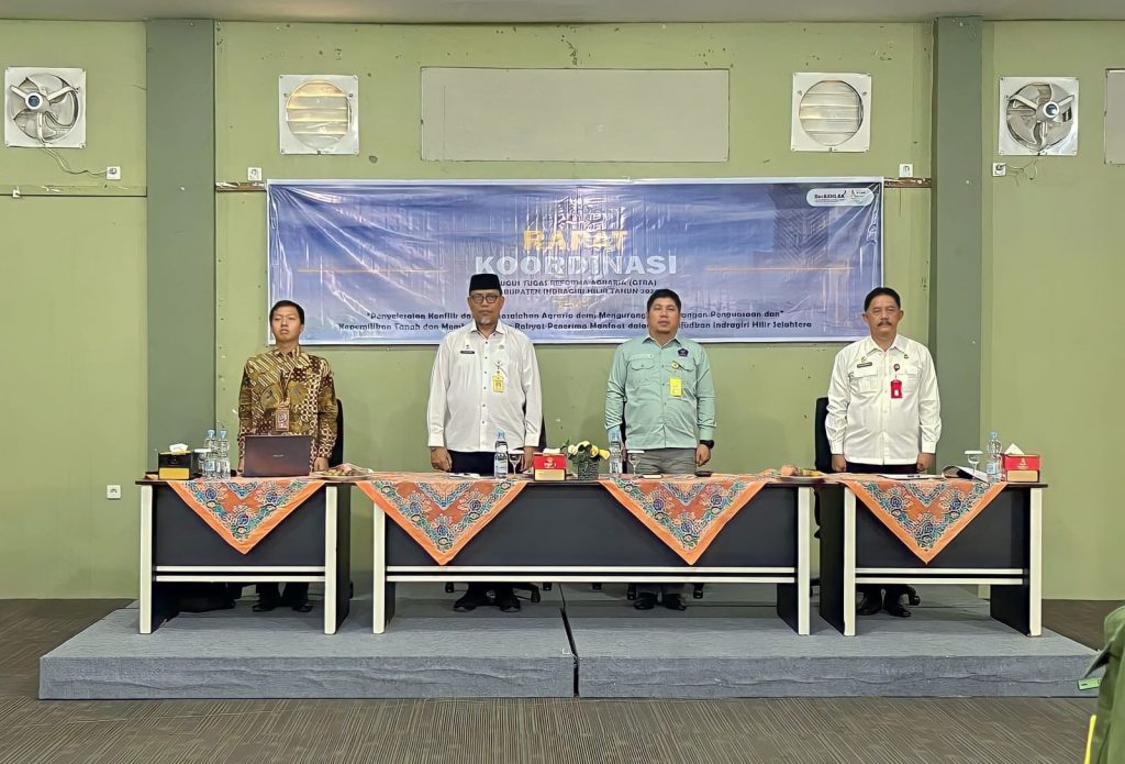 Bupati Inhil Buka Rakor Gugus Tugas Reforma Agraria GTRA Tahun 2023